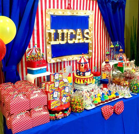 Circus Theme Table By Glam Candy Buffets Carnival Birthday Parties