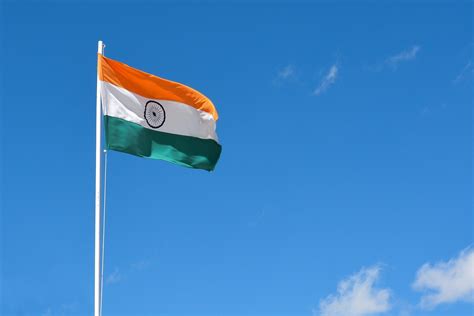 Indian Flag Image Under Blue Sky In 1920p Resolution Indian Flag