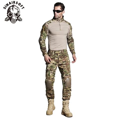 Sinairsoft Military Uniform Multicam Army Combat Shirt Uniform Tactical