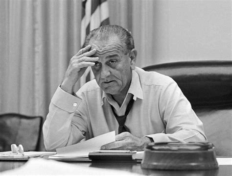 President, who championed civil rights and the 'great society' but unsuccessfully oversaw the vietnam war. President Lyndon B. Johnson becomes profile in courage ...
