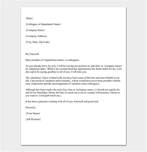Funny Farewell Letter To Coworkers Goodbye Email To Coworkers Farewell Letter Sample People