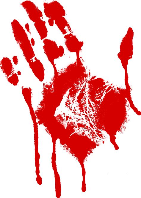 Blood Hand Print Transparent Background Use These Free Bloody
