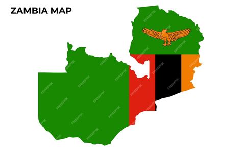 Premium Vector Zambia National Flag Map Design Illustration Of Zambia