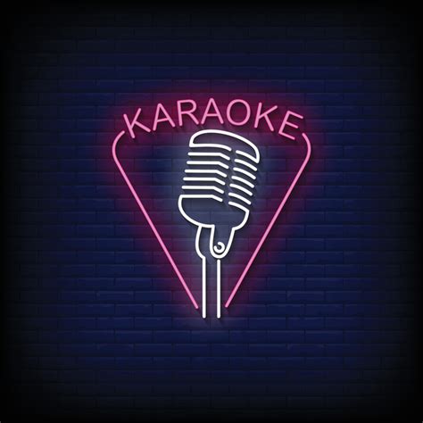 Karaoke Neon Signs Style Text Free Vector Enjoy Nonstop