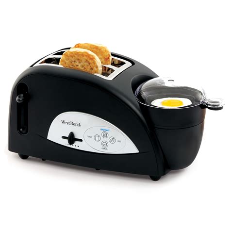 West Bend Tem500w 2 Slice Egg And Muffin Toaster