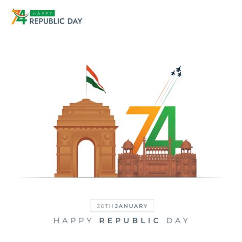 26th January India Republic Day 74th Celebration Social Media Post