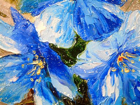 Картина Голубые цветы Ольга Дарчук Jose Art Gallery