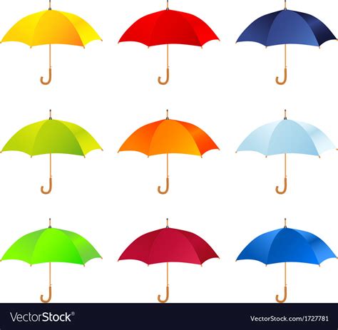 Set Of Umbrellas Royalty Free Vector Image Vectorstock