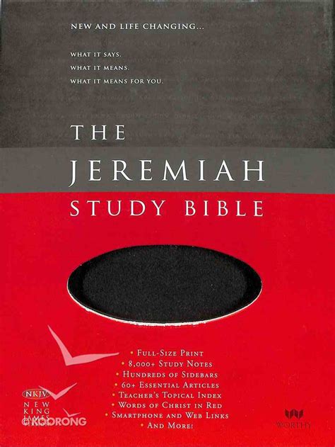Nkjv Jeremiah Study Bible Charcoal Leatherluxe By David Jeremiah Koorong