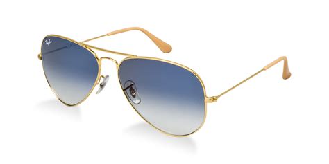 Ray Ban Rb3025 001 3f Gold Blue Aviator Sunglasses Lux Eyewear