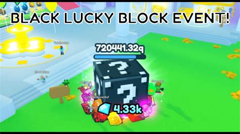 Black Lucky Block Event In Pet Simulator X Youtube