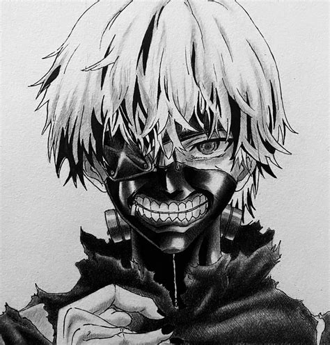 Ken Kaneki, drawn by Me in Pen, Graphite and Charcoal/Carbon Pencil. Hopefully, I don't need to ...