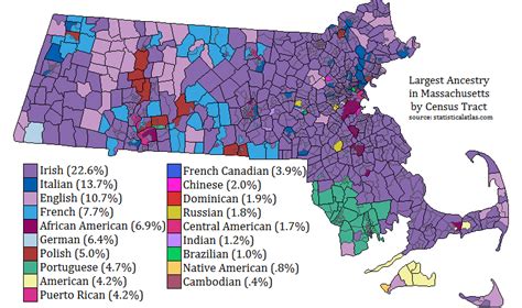 Other common censuses include the census of agriculture, and other censuses such as the traditional culture, business, supplies, and traffic censuses. Largest ancestry in Massachusetts by Census tract [OC ...