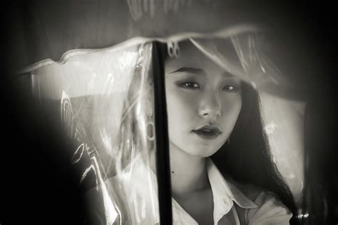 Young Chinese Woman Black And White Portrait Photograph By Philippe