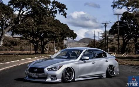 Infiniti Q50 With Body Kit And Camber Tuning Cool Limo In Racing Style