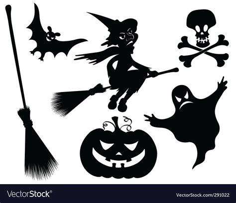 Halloween Silhouettes Royalty Free Vector Image