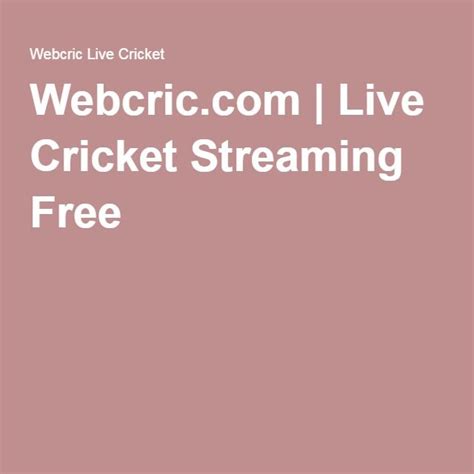 Webcric Live Cricket | Live cricket streaming, Cricket streaming, Live cricket