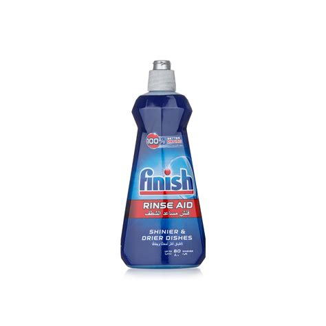 The white vinegar seems to work just as well and every thing feels cleaner to the touch. Finish regular rinse aid liquid 400ml - Spinneys UAE