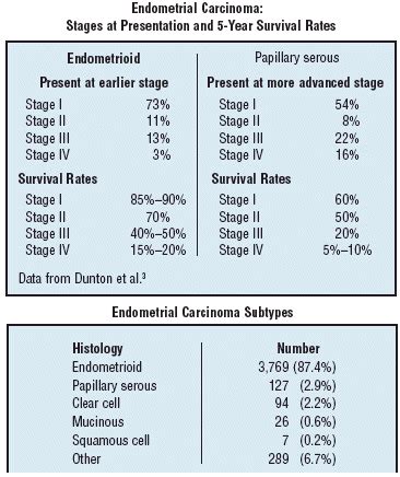Endometrial Cancer Survival Rate By Stage Rating Log