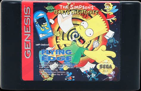 The Simpsons Barts Nightmare Sega Genesis Sega Genesis Gamestop