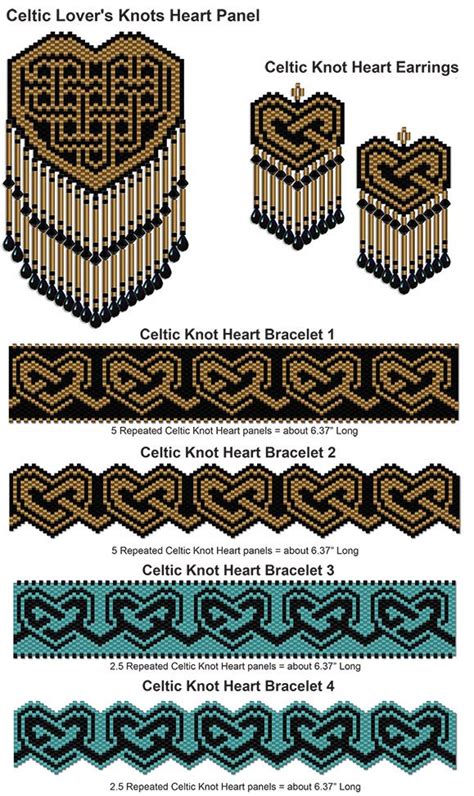 Celtic Knot Heart Collection Bead Bead Loom Designs