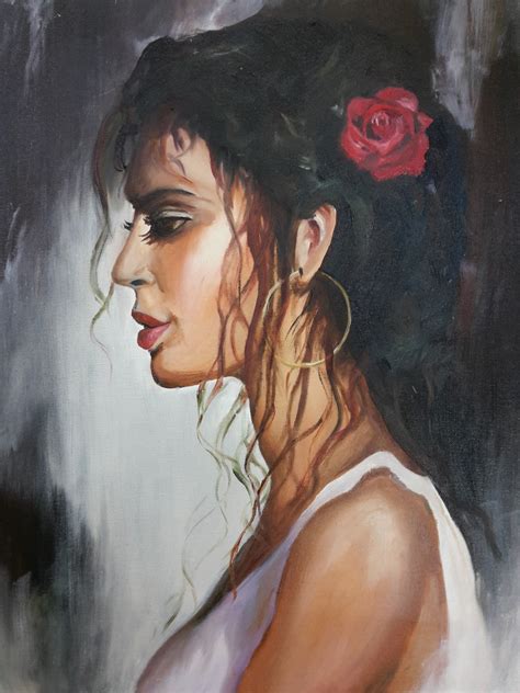 Buy The Spanish Woman Handmade Painting By Amaey Parekh Code Art 607 8830 Paintings For Sale