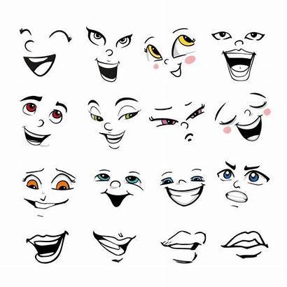 Facial Expression Vector Cartoon Happy Expressions Face