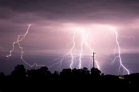 Lightning Storm Clouds From The Sky Image Free Stock Photo Public