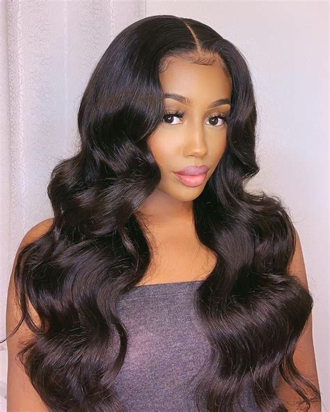 Alimice 4x4 Hd Transparent Lace Closure Wigs Body Wave Human Hair Wig