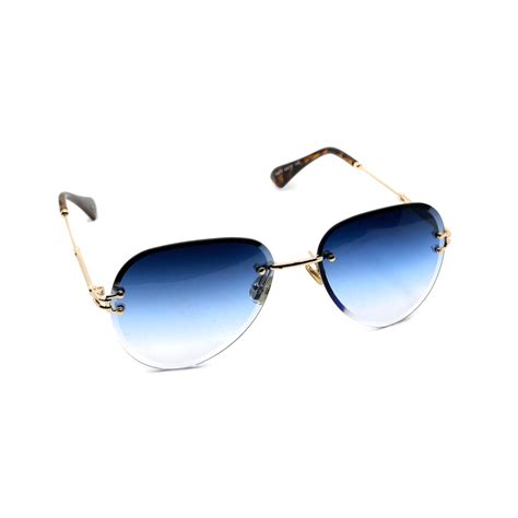 Frameless Aviator Retro Classic Style Sunglasses Etsy