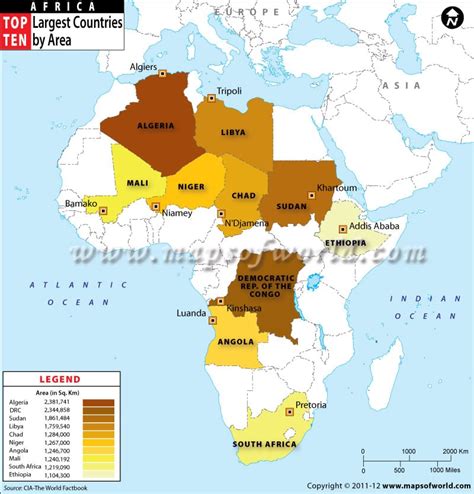 Largest Countries In Africa Largest Country In Africa