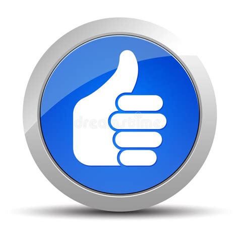 Thumbs Up Like Icon Abstract Blue Background Illustration Design Stock