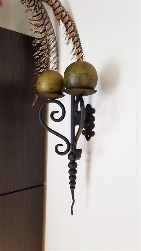 Wrought Iron Wall Sconce Unique Craftsmanship In Handmade Pillar Candle