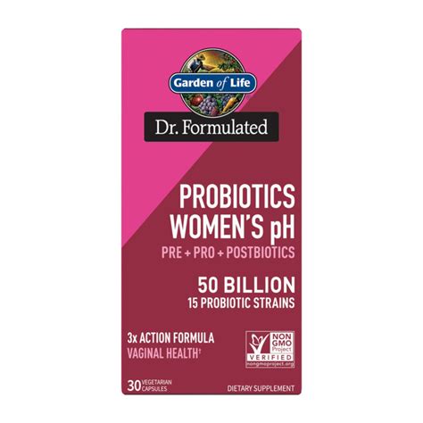 Garden Of Life Dr Formulated Probiotics Womens Ph 50 Billion 30