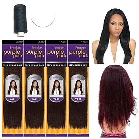 Amazon Com Outre Premium Purple Pack 100 Human Hair Yaki Extension