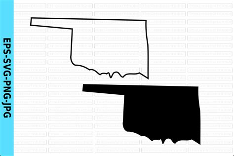 Oklahoma Outline Oklahoma Silhouette Gráfico Por Tgt Designs · Creative