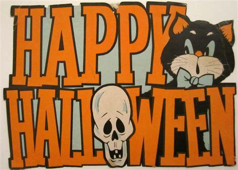 Vintage Eureka Happy Halloween Sign From The 70s 1980s Halloween