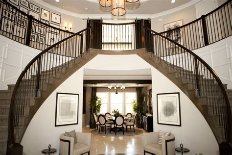 Foyer And Grand Double Staircase Double Staircase Big Houses Interior