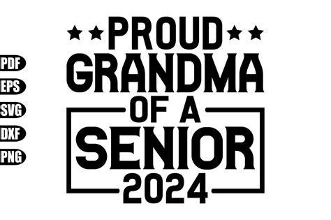 Proud Grandma Of A Senior 2024 Svg Graphic By Creativekhadiza124