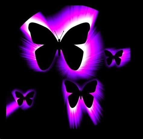 42 Neon Butterfly And Flowers Wallpaper