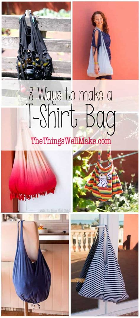 How To Make A T Shirt Bag 8 Ways To Make A Bag From A Shirt Oh The