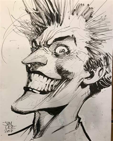 The Joker By Jim Lee Joker Art Drawing Batman Art