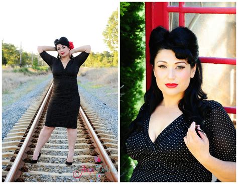 Angie Delarie Photography Pin Up Photo Shoot Railway Pinup Girl Style