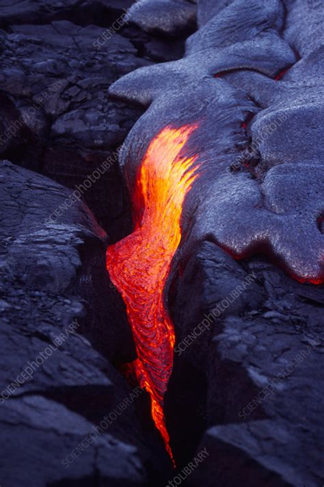 Pahoehoe Lava Kilauea Volcano Hawaii Stock Image C0278777
