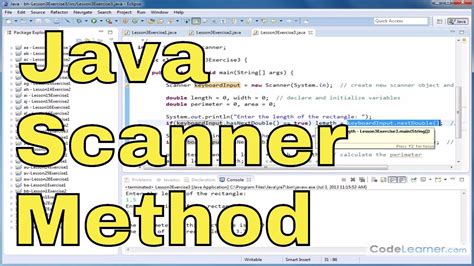 Learn Java Exercise Z Learn To Use The Java Scanner Method Youtube