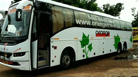 Volvo B R Multiaxle Orange Tours Travels Youtube