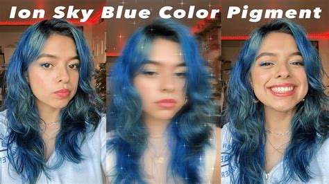 Touching Up My Blue Hair W The Ion Sky Blue Color Pigment Youtube