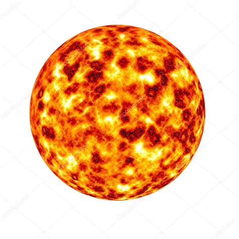 Sun White Background Isolated High Resolution Stock Photo