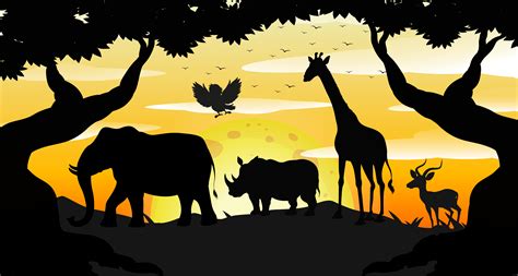 African Safari Animals Vector Clipart By Myclipartsto