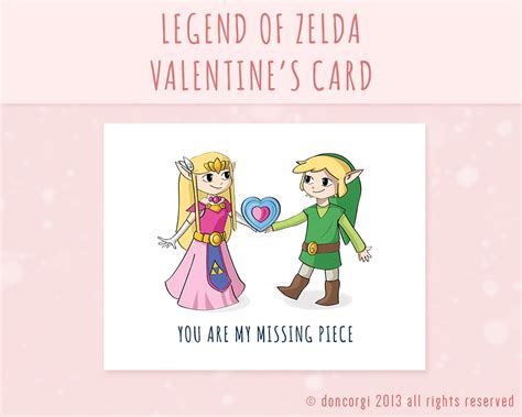 Legend Of Zelda Valentines Card Printable Card